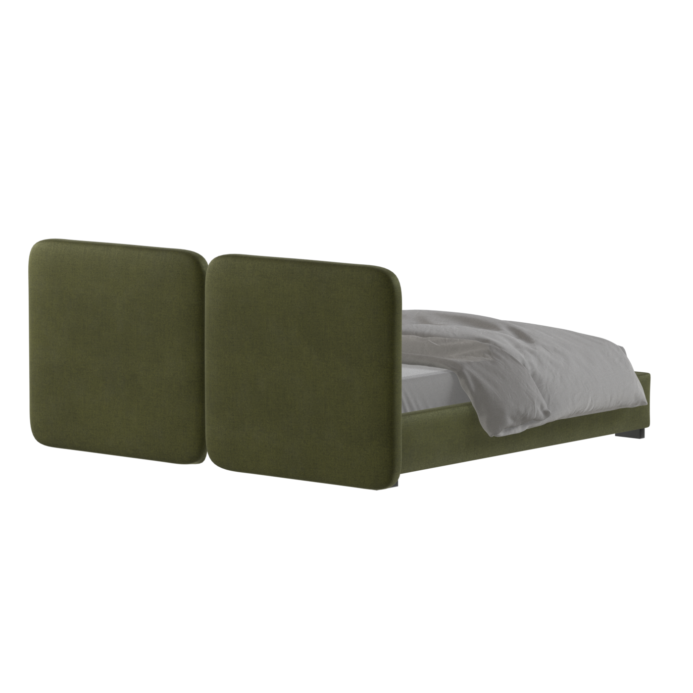 Chloe Upholstered Double Bed in Soft Woven Fabric