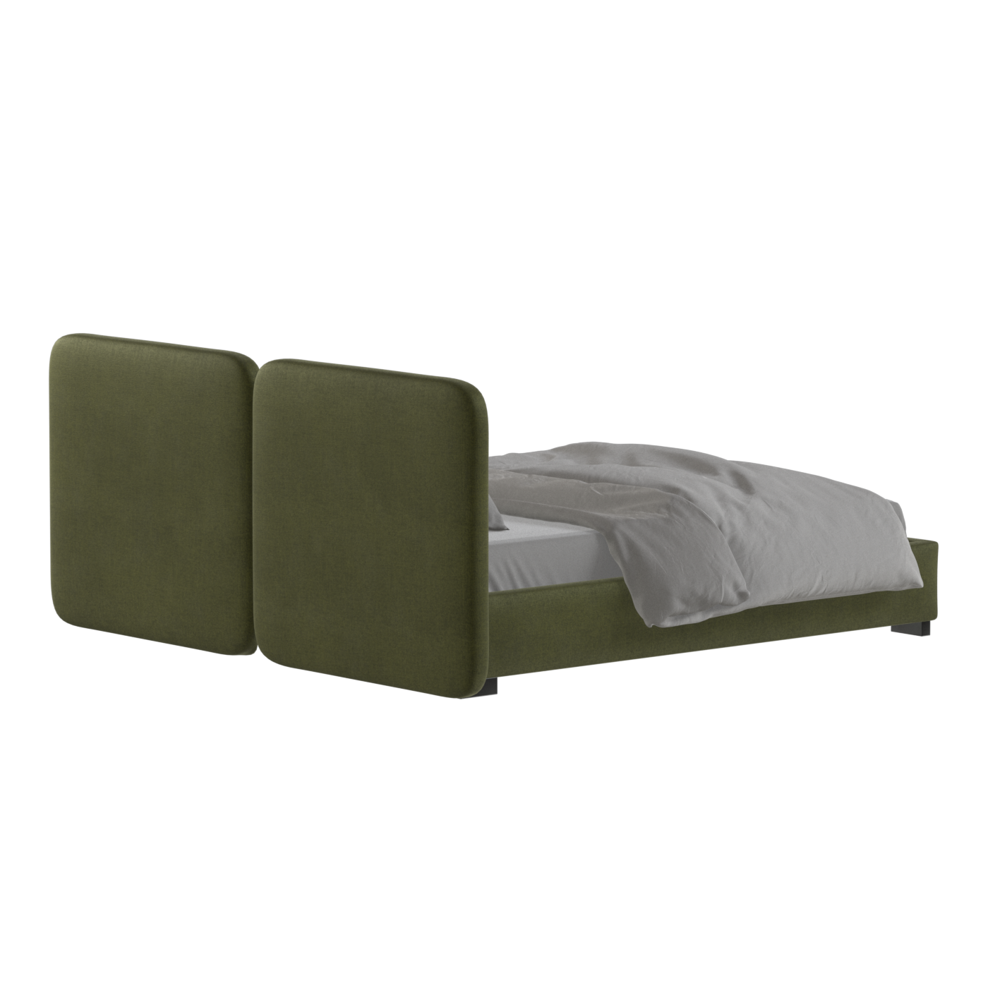 Chloe Upholstered Double Bed in Soft Woven Fabric