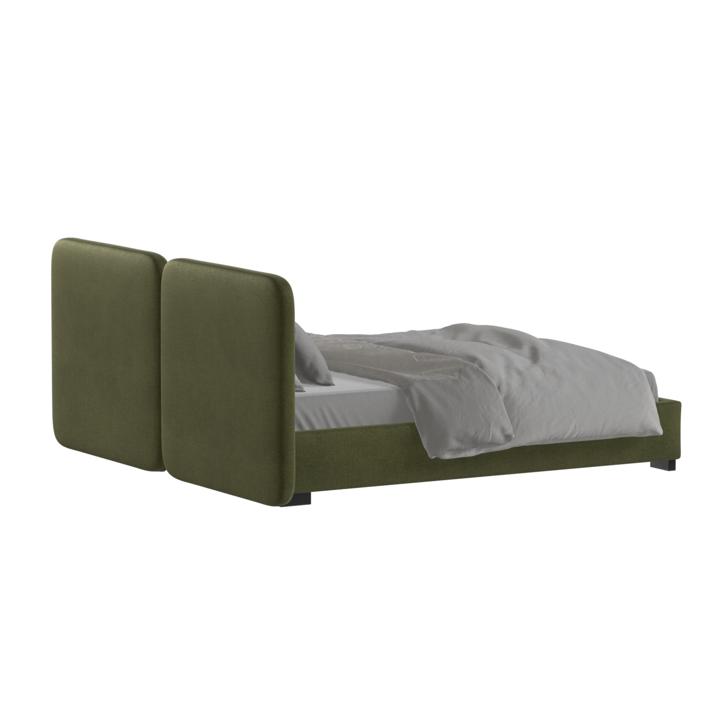 Chloe Upholstered Double Bed in Soft Woven Fabric