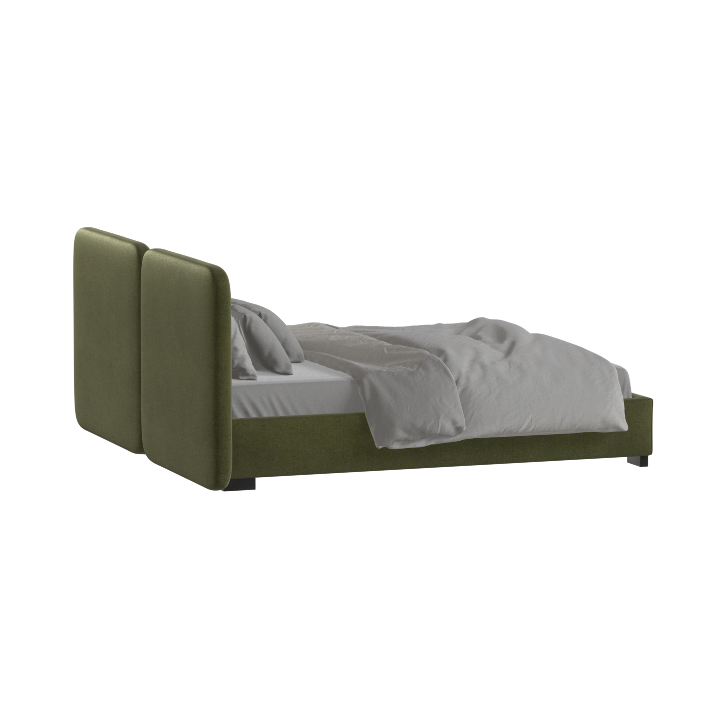 Chloe Upholstered Double Bed in Soft Woven Fabric