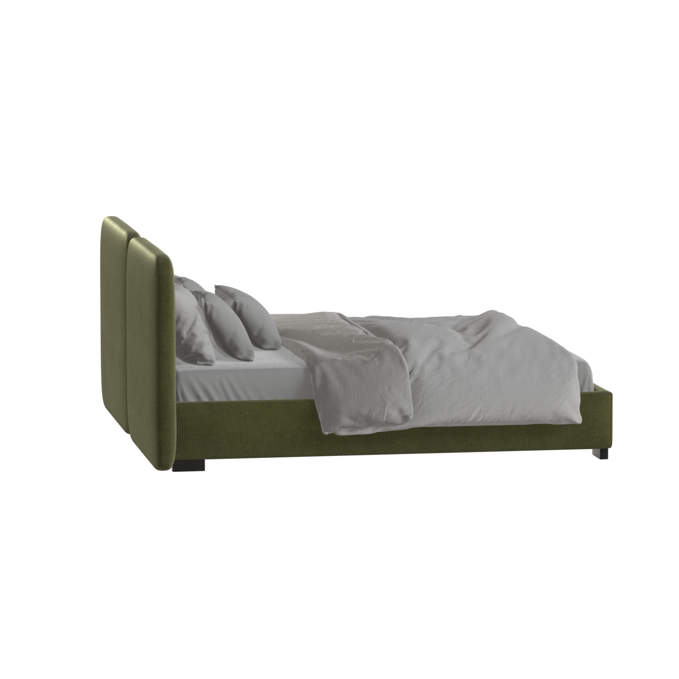 Chloe Upholstered Double Bed in Soft Woven Fabric