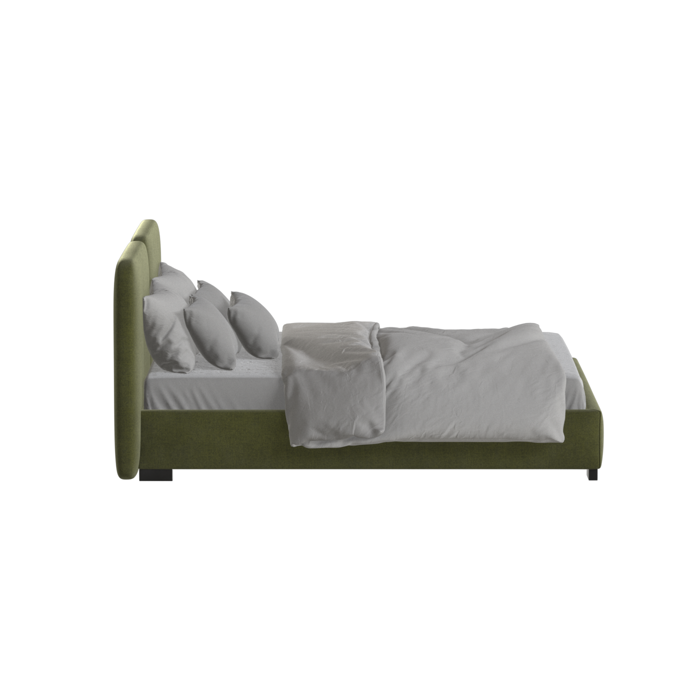 Chloe Upholstered Double Bed in Soft Woven Fabric