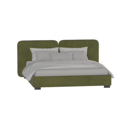 Chloe Upholstered Double Bed in Soft Woven Fabric
