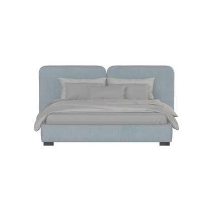 Chloe Upholstered Double Bed in Soft Woven Fabric