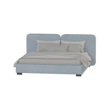 Chloe Upholstered Double Bed in Soft Woven Fabric