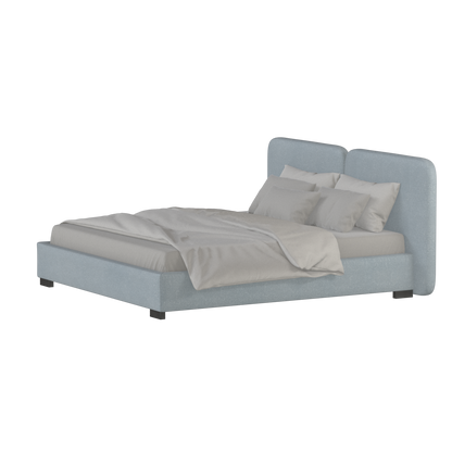 Chloe Upholstered Double Bed in Soft Woven Fabric