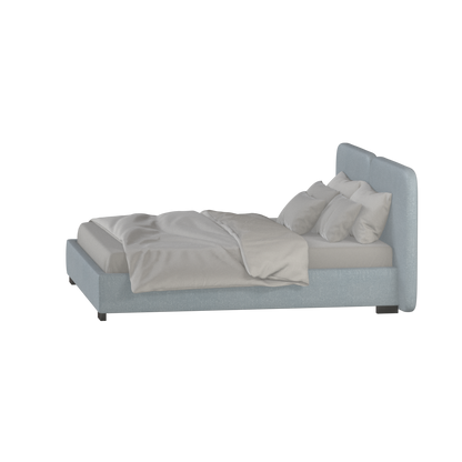 Chloe Upholstered Double Bed in Soft Woven Fabric