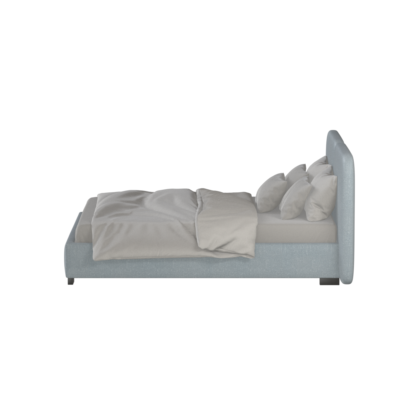 Chloe Upholstered Double Bed in Soft Woven Fabric