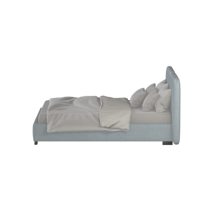 Chloe Upholstered Double Bed in Soft Woven Fabric