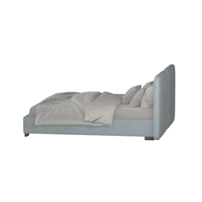 Chloe Upholstered Double Bed in Soft Woven Fabric