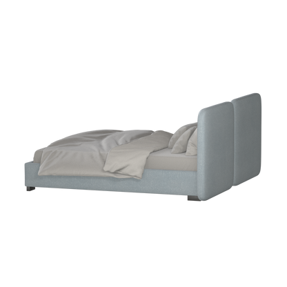 Chloe Upholstered Double Bed in Soft Woven Fabric