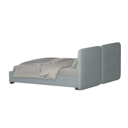 Chloe Upholstered Double Bed in Soft Woven Fabric