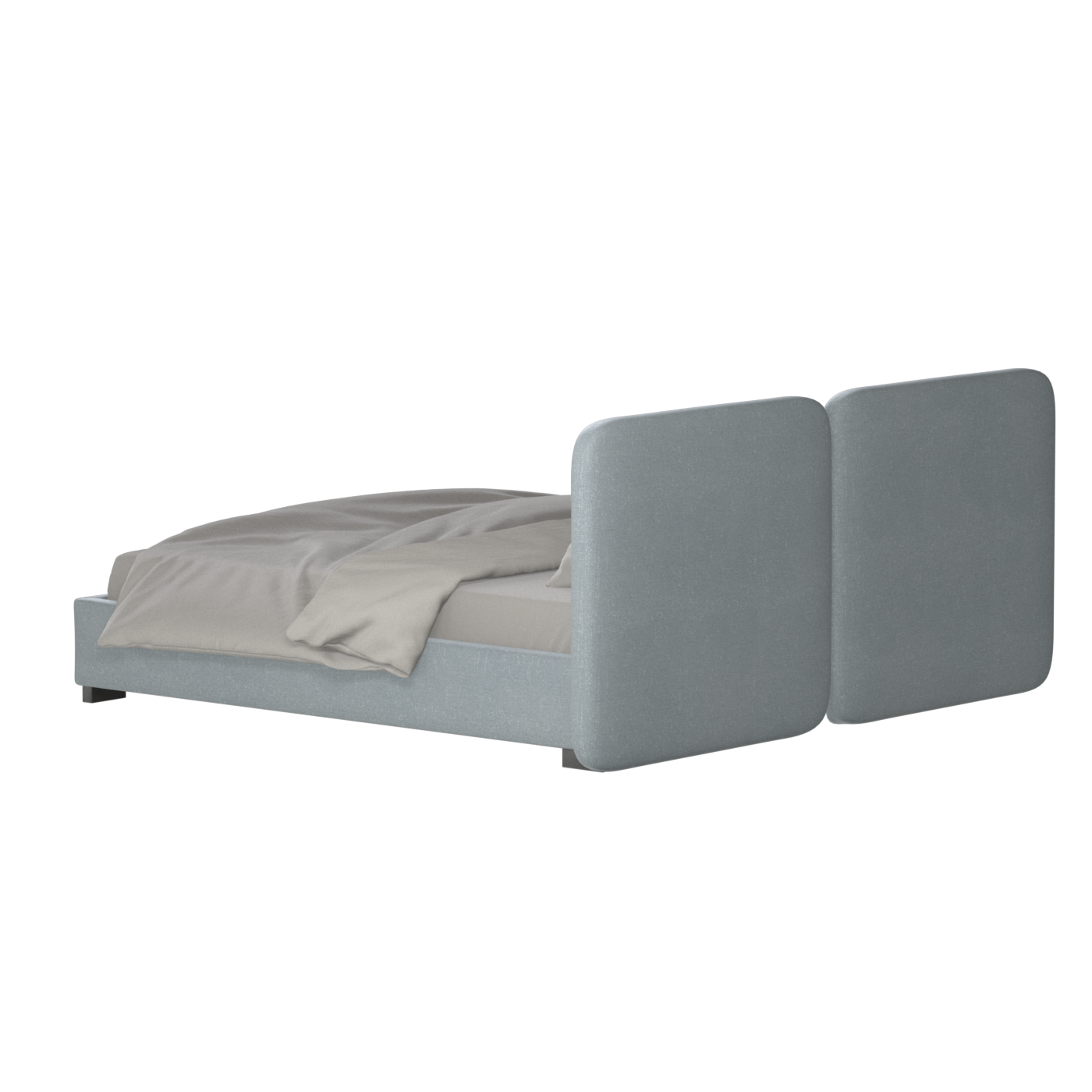 Chloe Upholstered Double Bed in Soft Woven Fabric