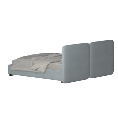 Chloe Upholstered Double Bed in Soft Woven Fabric