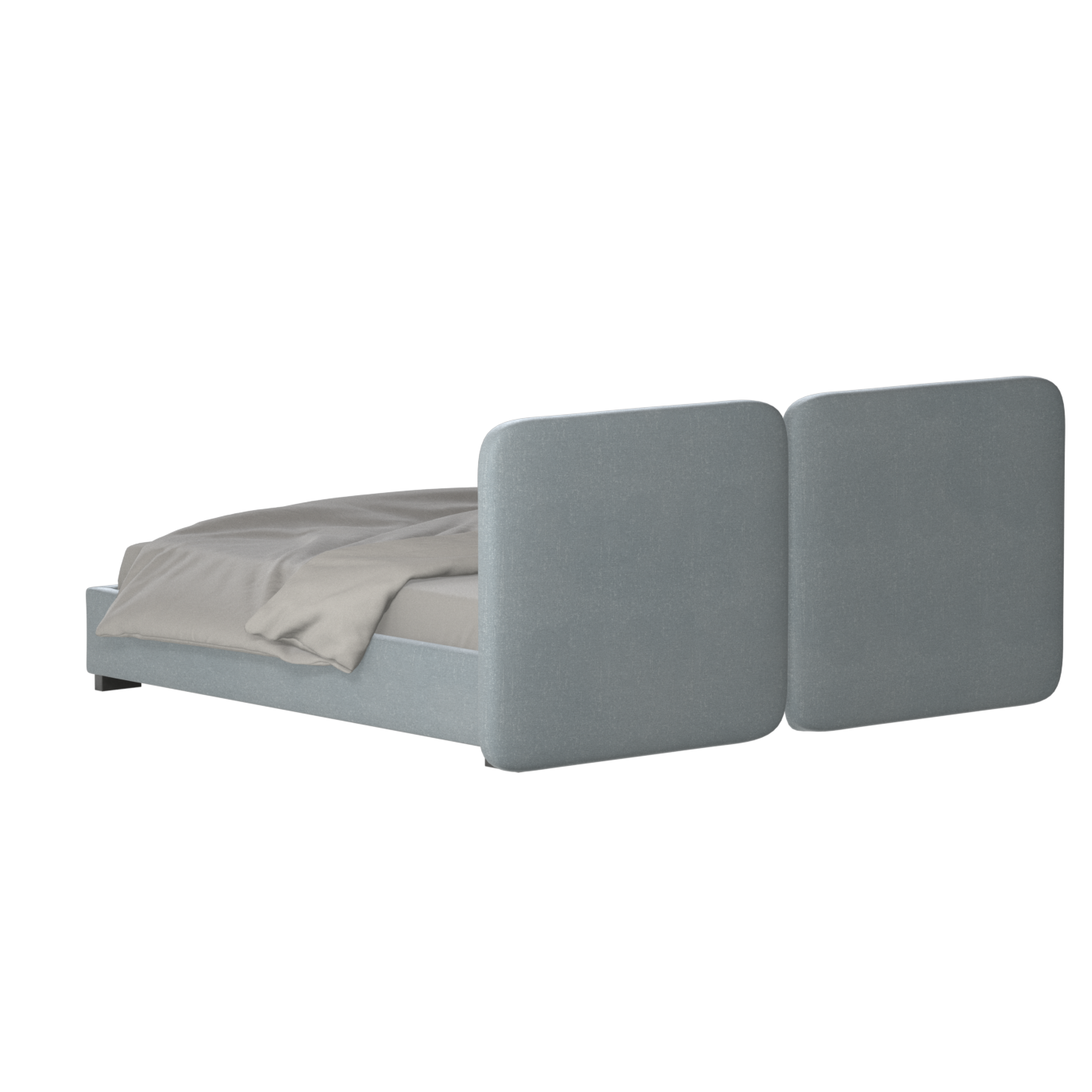 Chloe Upholstered Double Bed in Soft Woven Fabric