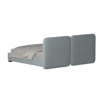 Chloe Upholstered Double Bed in Soft Woven Fabric