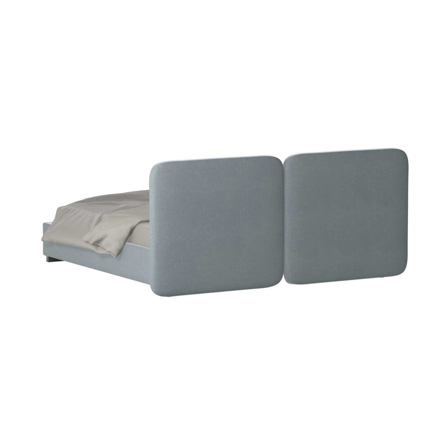Chloe Upholstered Double Bed in Soft Woven Fabric