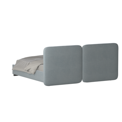 Chloe Upholstered Double Bed in Soft Woven Fabric
