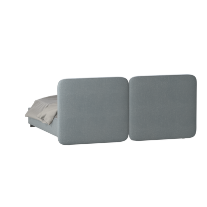 Chloe Upholstered Double Bed in Soft Woven Fabric