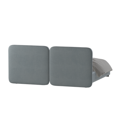 Chloe Upholstered Double Bed in Soft Woven Fabric