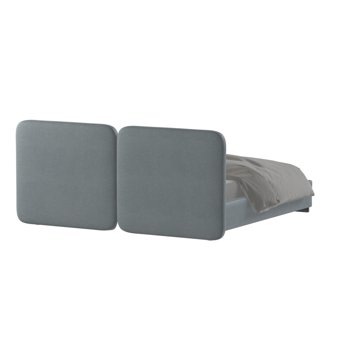 Chloe Upholstered Double Bed in Soft Woven Fabric