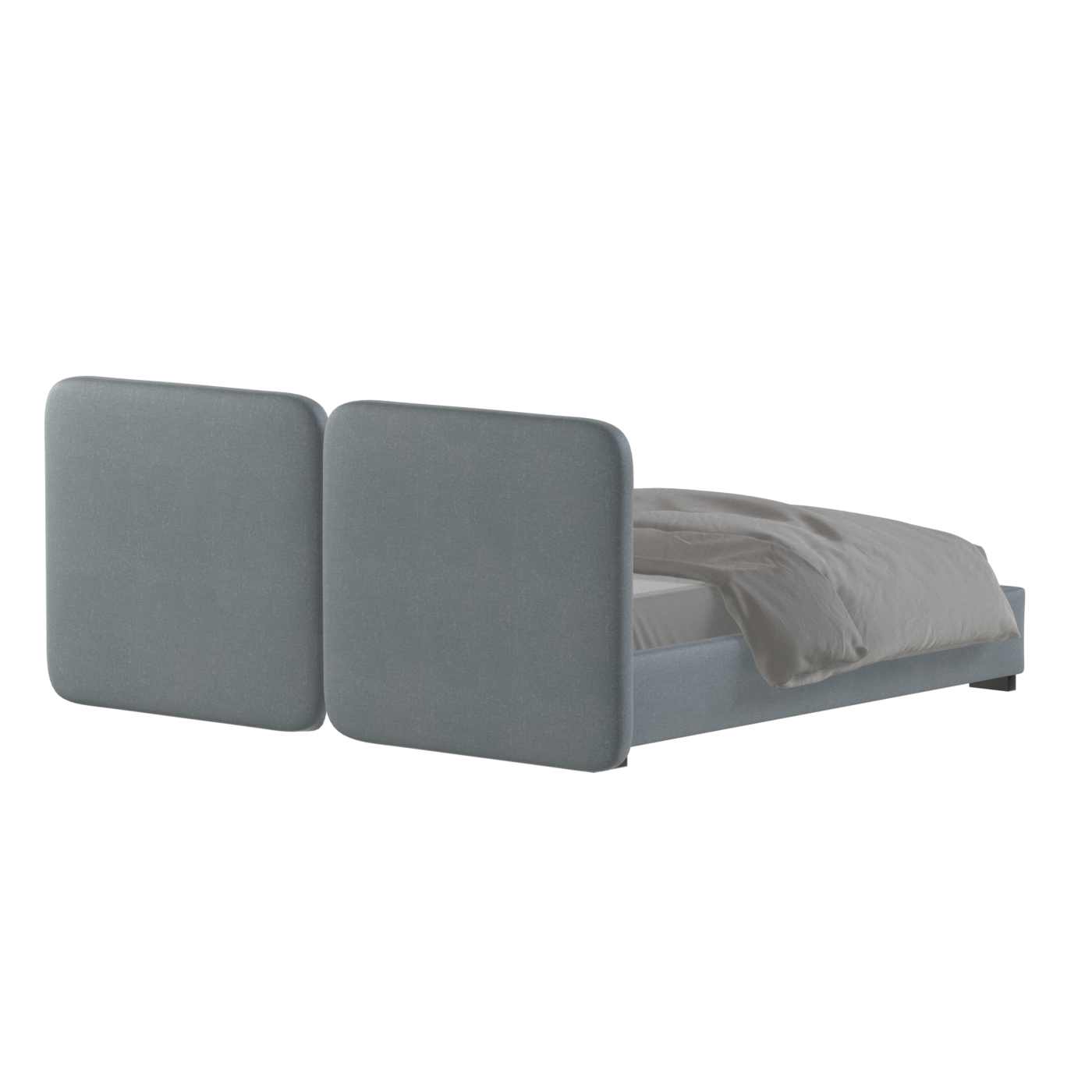 Chloe Upholstered Double Bed in Soft Woven Fabric