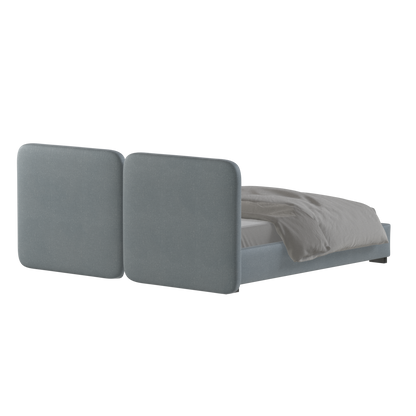 Chloe Upholstered Double Bed in Soft Woven Fabric