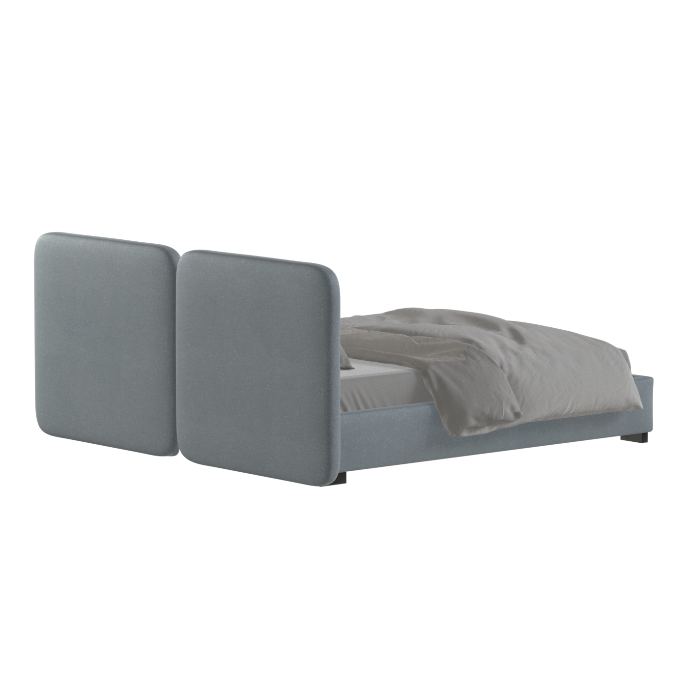 Chloe Upholstered Double Bed in Soft Woven Fabric