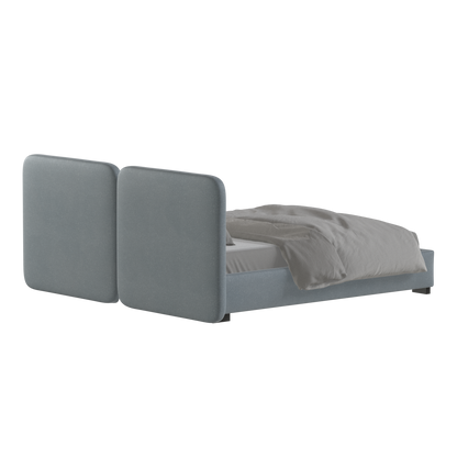 Chloe Upholstered Double Bed in Soft Woven Fabric