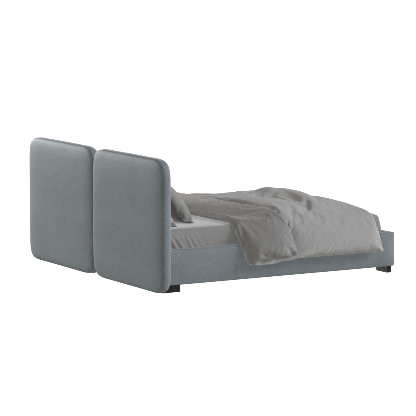 Chloe Upholstered Double Bed in Soft Woven Fabric