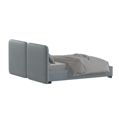 Chloe Upholstered Double Bed in Soft Woven Fabric