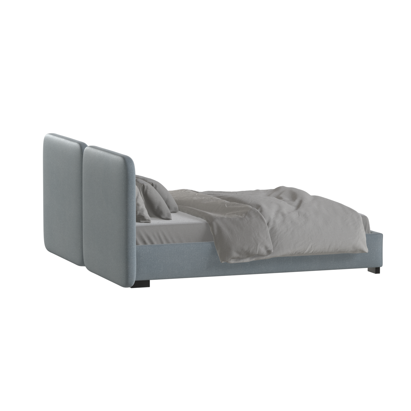Chloe Upholstered Double Bed in Soft Woven Fabric