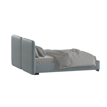 Chloe Upholstered Double Bed in Soft Woven Fabric