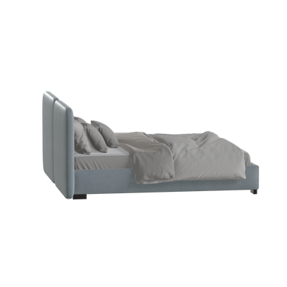 Chloe Upholstered Double Bed in Soft Woven Fabric