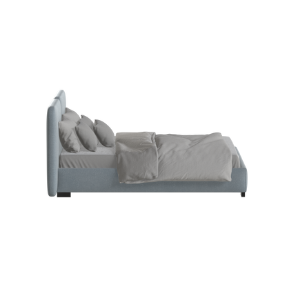Chloe Upholstered Double Bed in Soft Woven Fabric