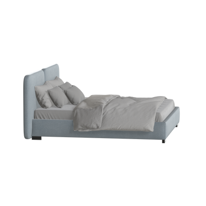 Chloe Upholstered Double Bed in Soft Woven Fabric