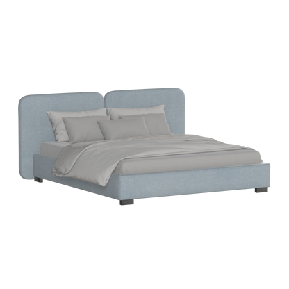 Chloe Upholstered Double Bed in Soft Woven Fabric