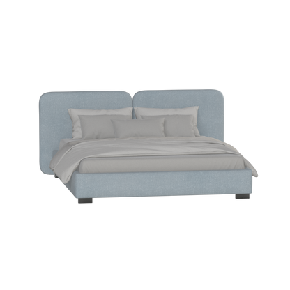 Chloe Upholstered Double Bed in Soft Woven Fabric