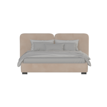 Chloe Upholstered Double Bed in Soft Woven Fabric
