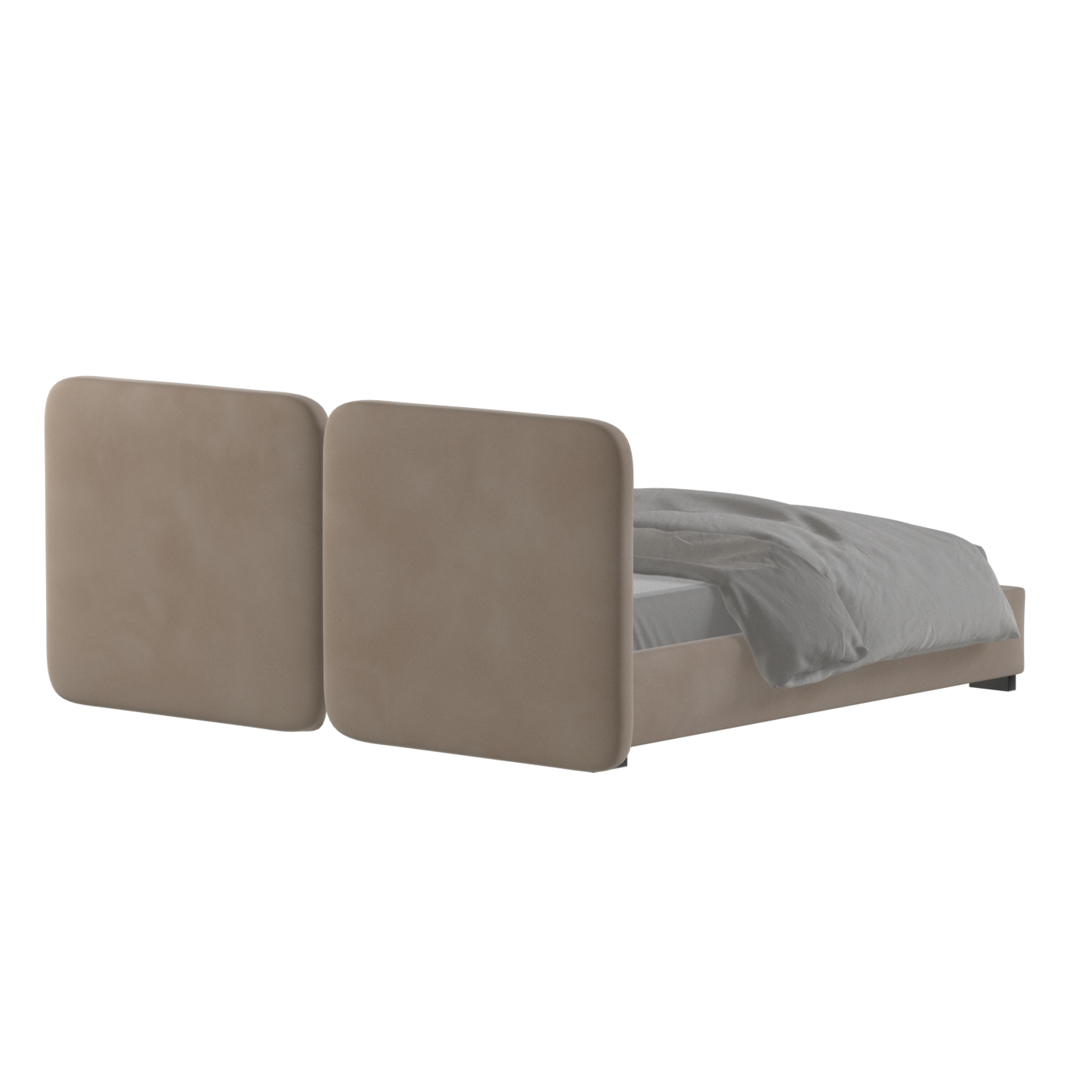 Chloe Upholstered Double Bed in Soft Woven Fabric