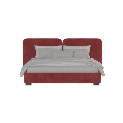 Chloe Upholstered Double Bed in Soft Woven Fabric