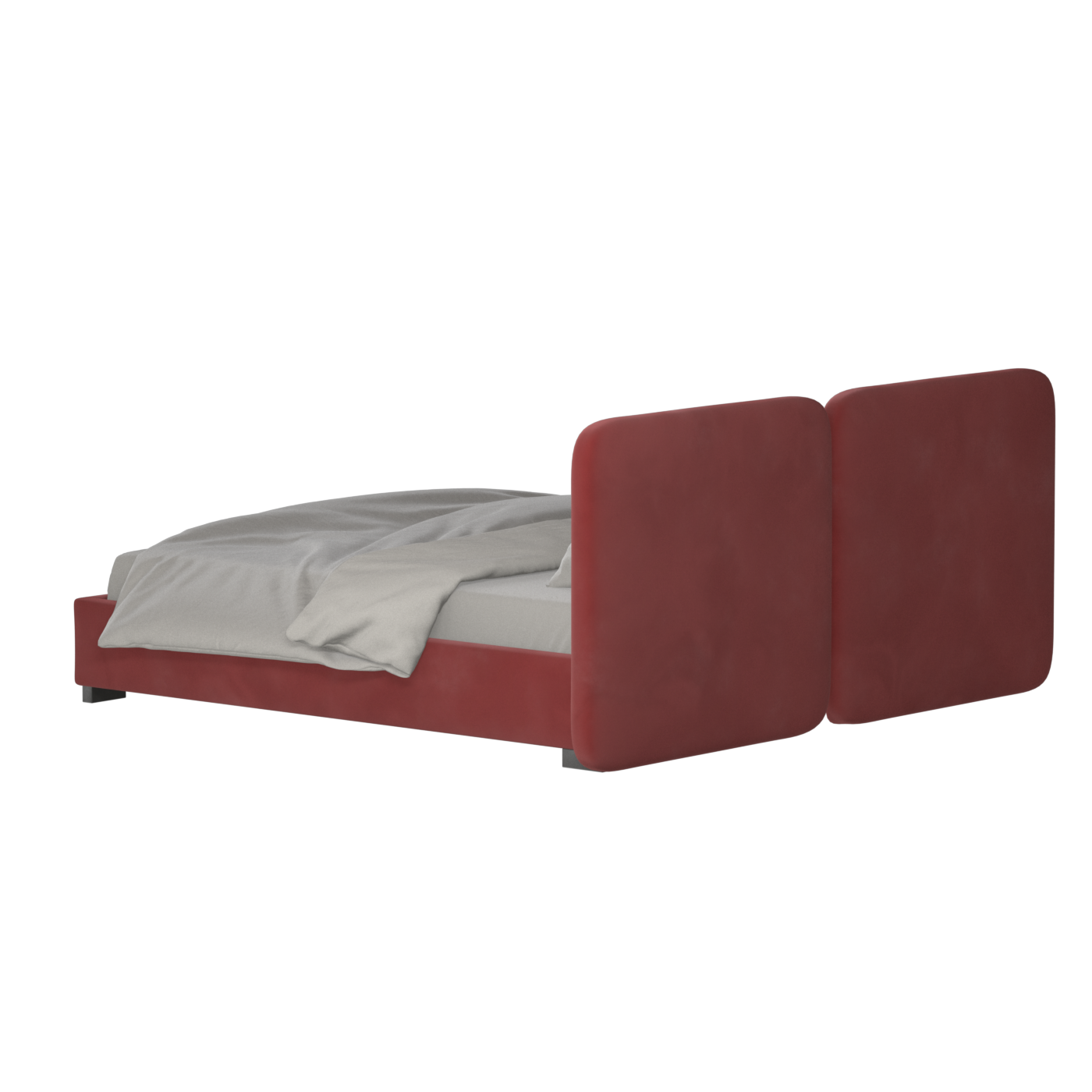 Chloe Upholstered Double Bed in Soft Woven Fabric