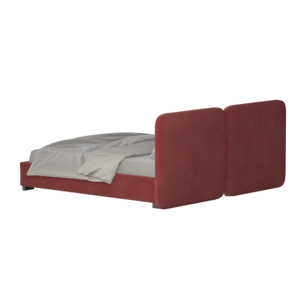 Chloe Upholstered Double Bed in Soft Woven Fabric