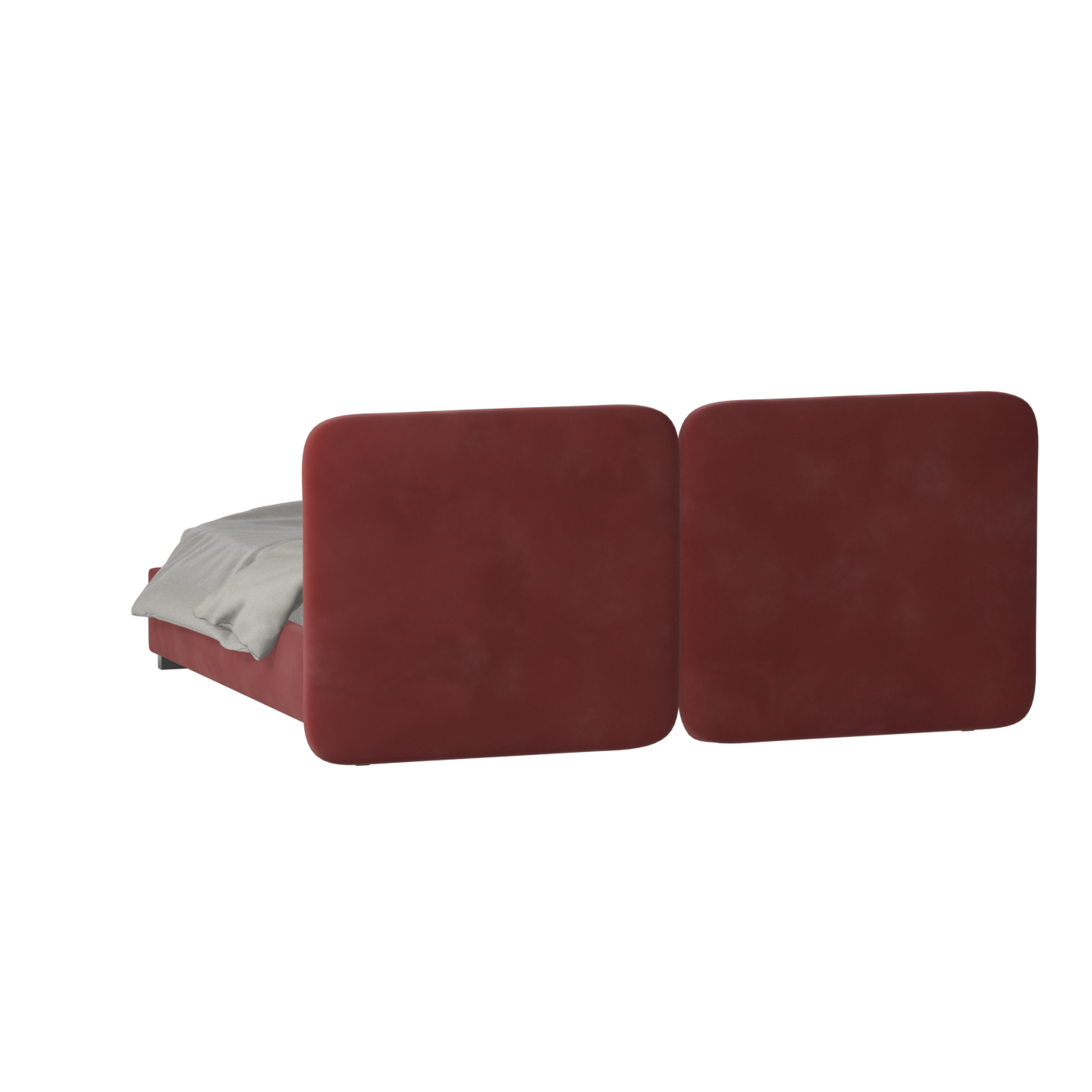 Chloe Upholstered Double Bed in Soft Woven Fabric