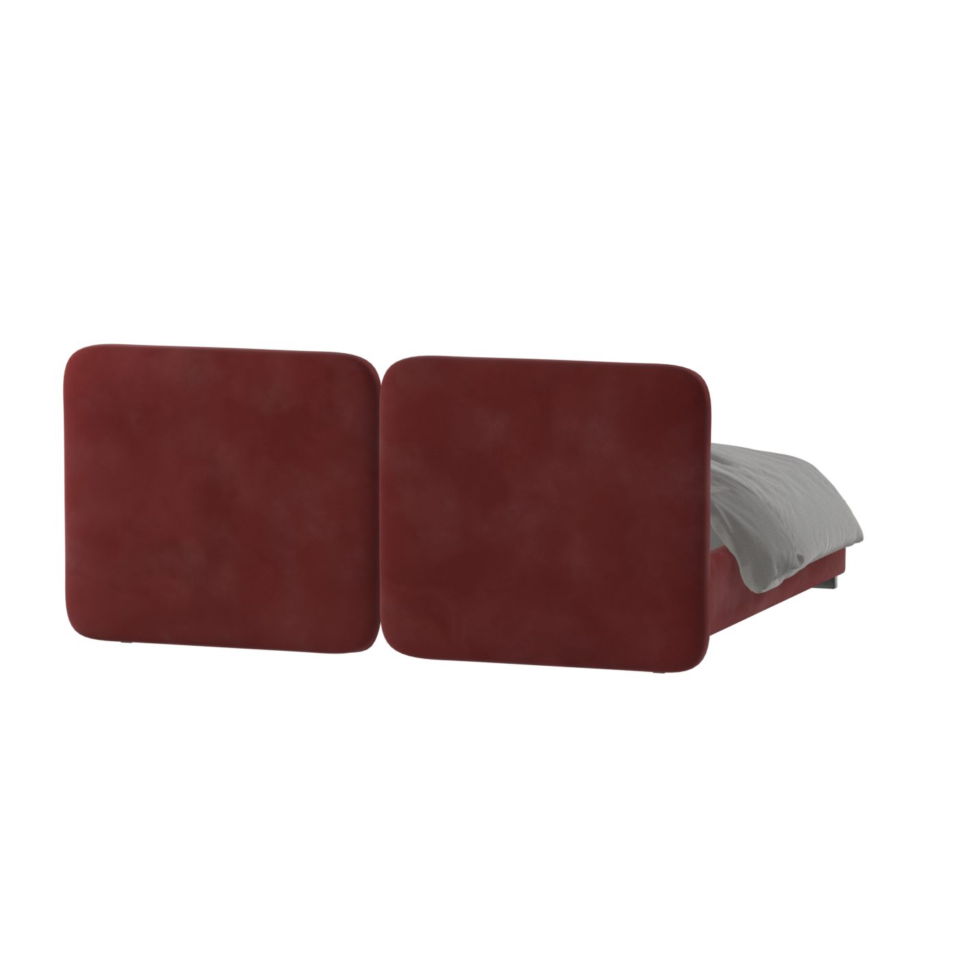 Chloe Upholstered Double Bed in Soft Woven Fabric