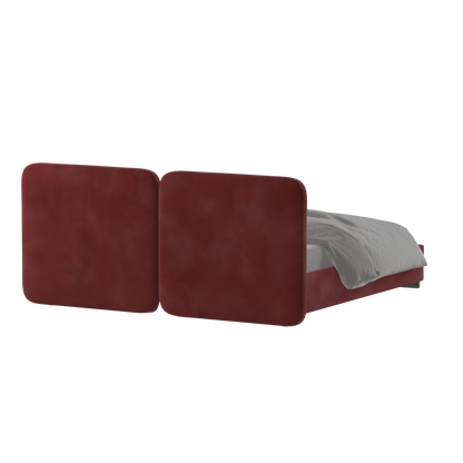 Chloe Upholstered Double Bed in Soft Woven Fabric