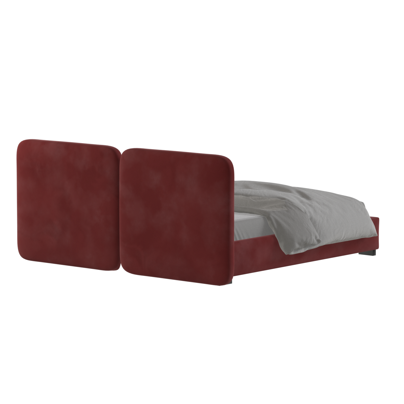Chloe Upholstered Double Bed in Soft Woven Fabric