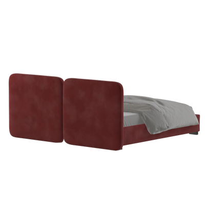 Chloe Upholstered Double Bed in Soft Woven Fabric