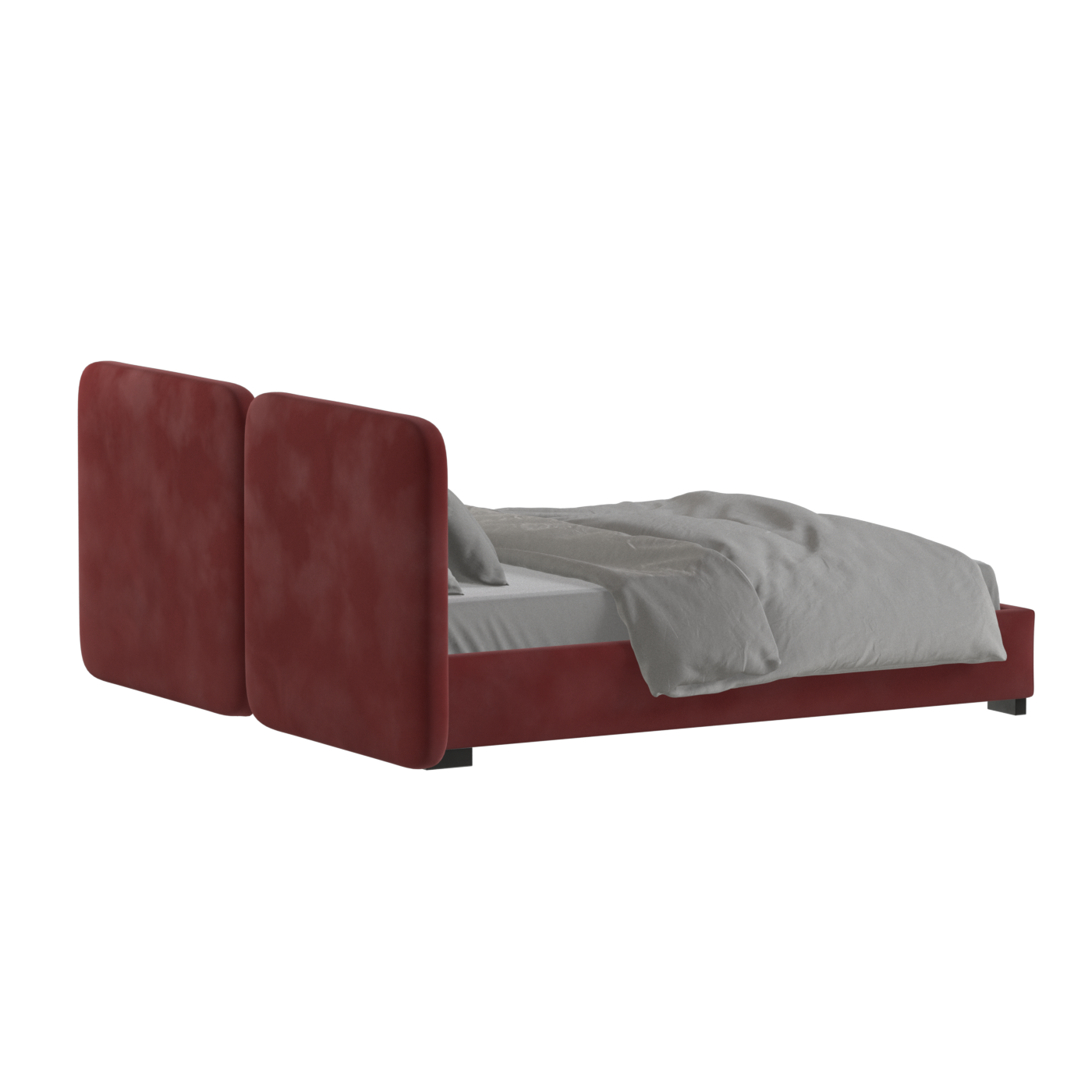 Chloe Upholstered Double Bed in Soft Woven Fabric