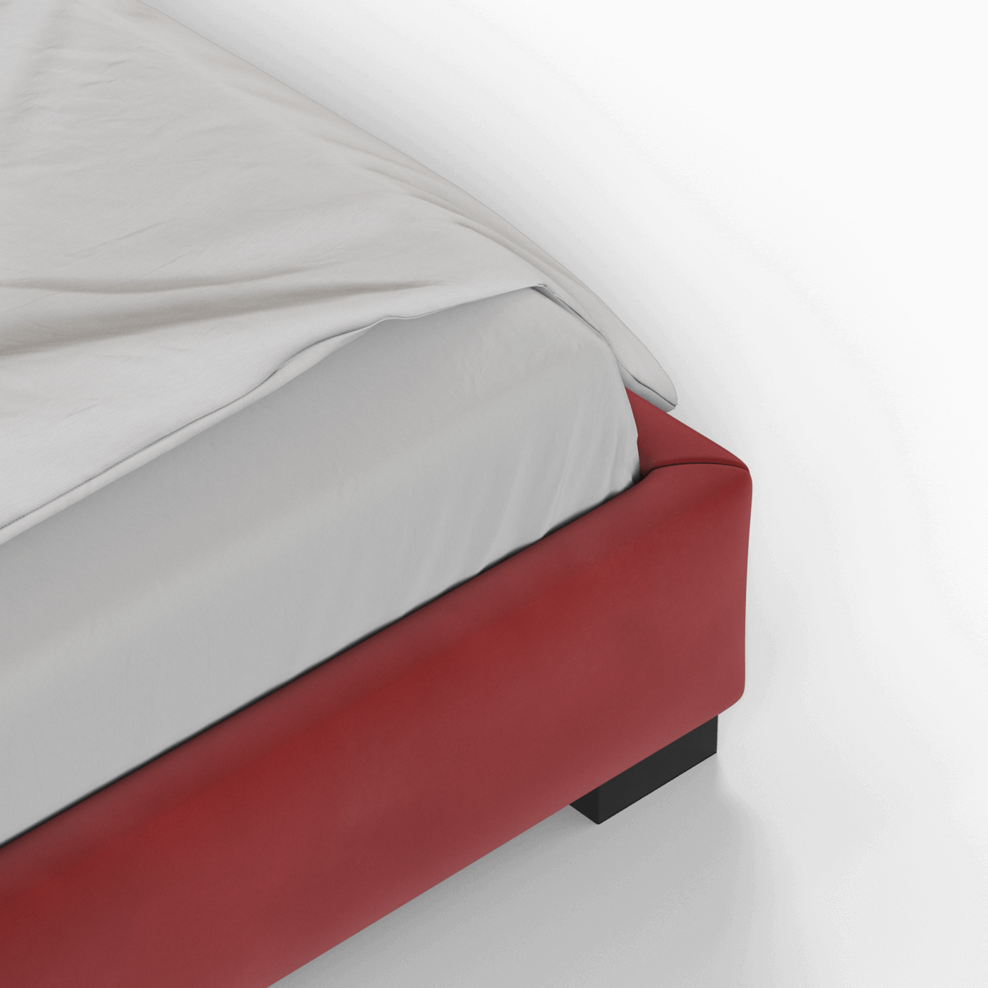 Chloe Upholstered Double Bed in Soft Woven Fabric